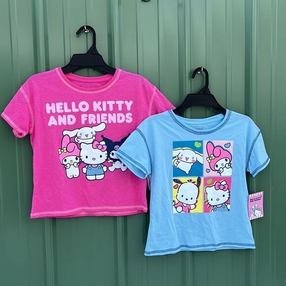 Girls Hello Kitty & Friends Girls Graphic T-Shirt 2-Pack Size M - Picture 1 of 15